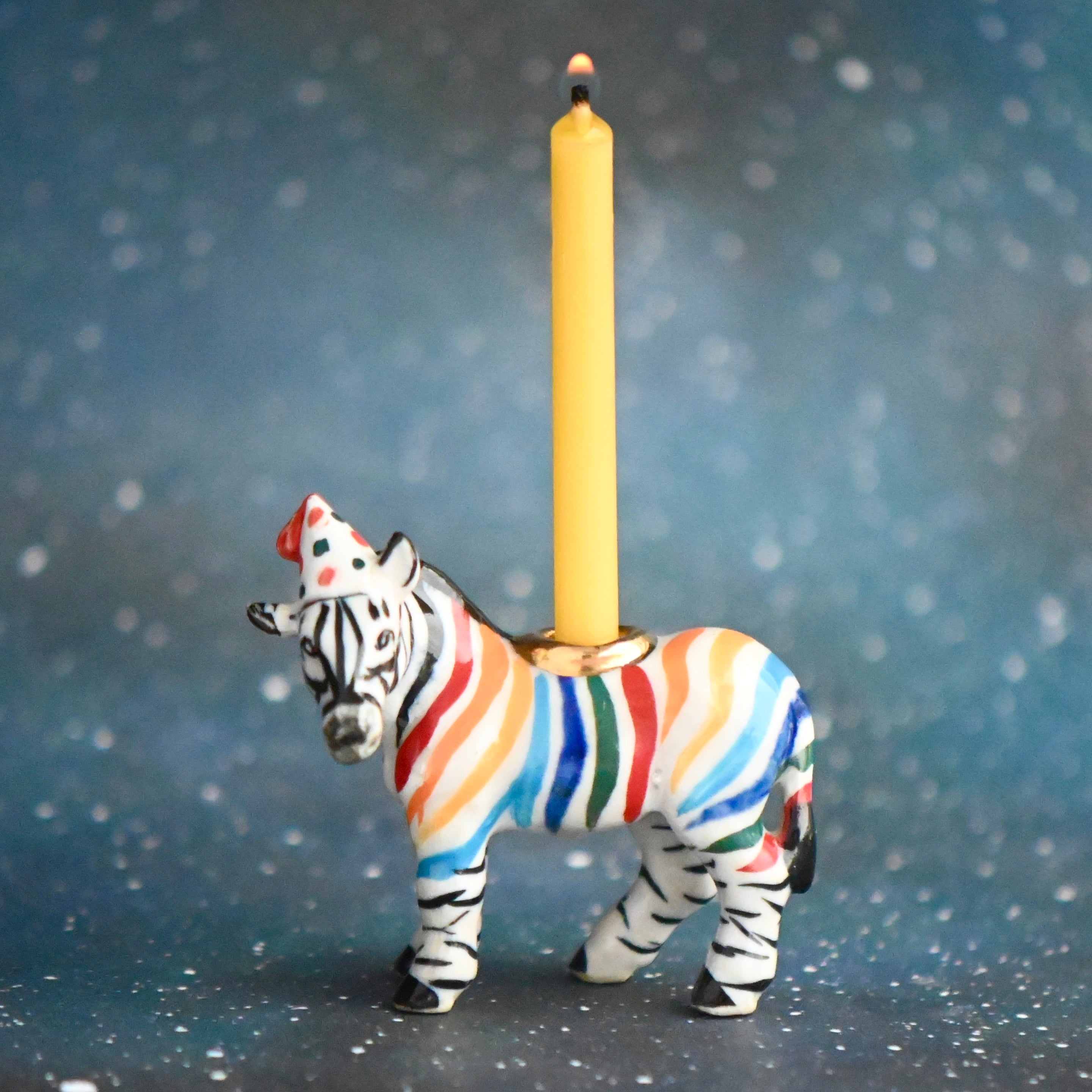 Rainbow Zebra Cake Topper