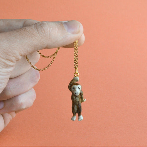 Sasquatch Necklace | Camp Hollow Ceramic Animal Jewelry