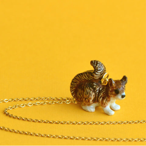 Squirrel Necklace | Camp Hollow Ceramic Animal Jewelry