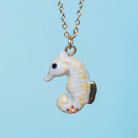 Seahorse Necklace | Camp Hollow Ceramic Animal Jewelry