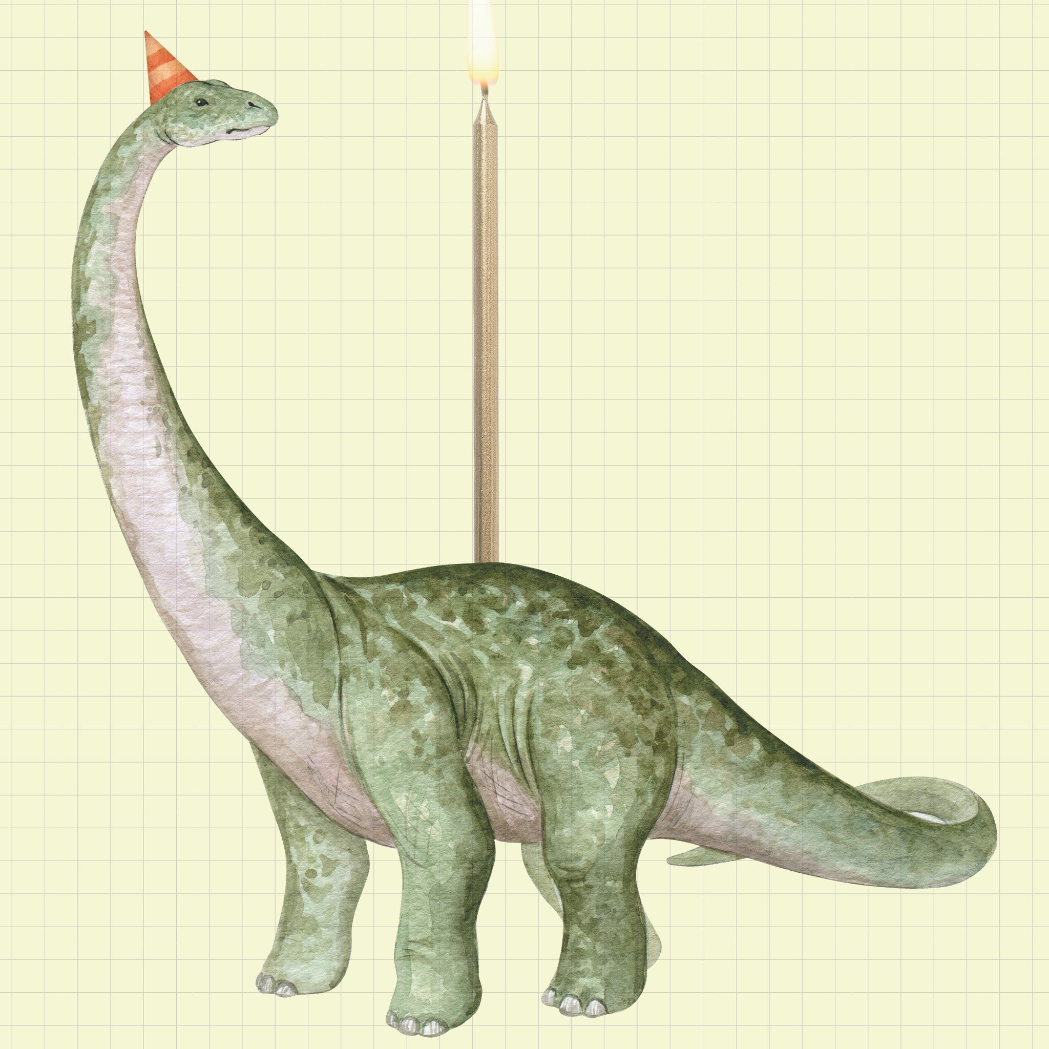 Dinosaur Cake Topper 🦕 | Brachiosaurus Camp Hollow Porcelain Candle Holders