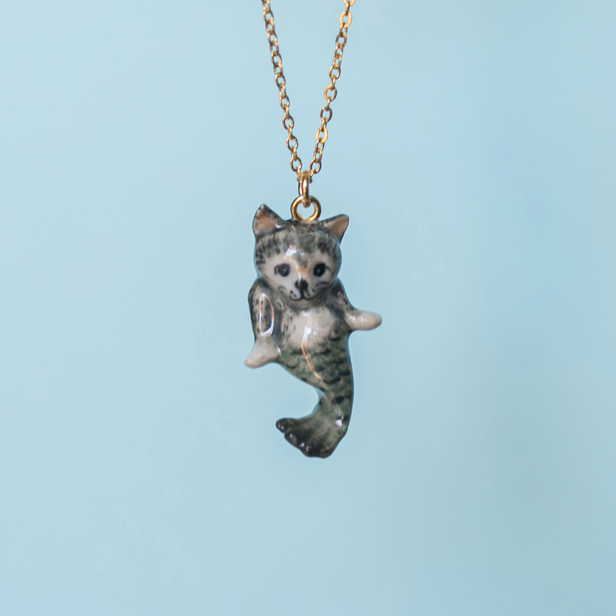 Catfish Necklace | Camp Hollow Ceramic Animal Jewelry | Porcelain Pendant