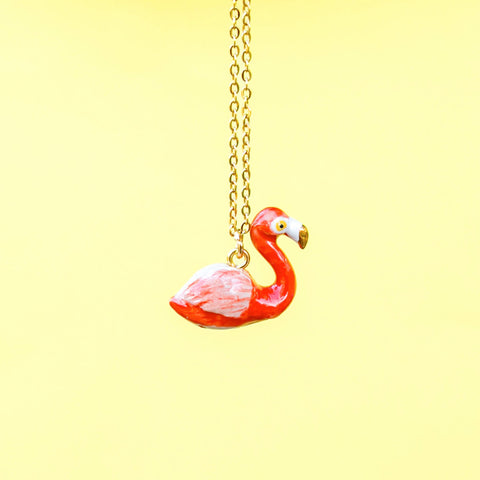 Flamingo Necklace | Camp Hollow Animal Jewelry