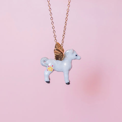 Gold Pegasus Necklace