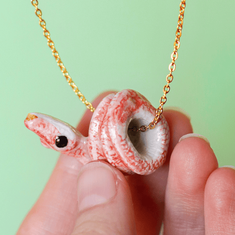 Pink Python Necklace