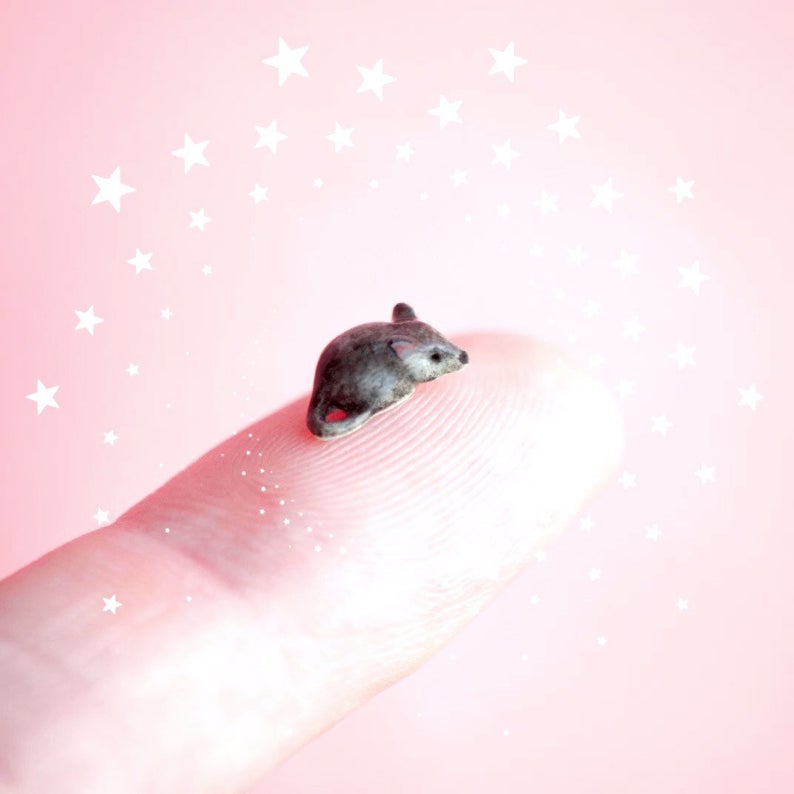 World's Tiniest Mouse Figurine