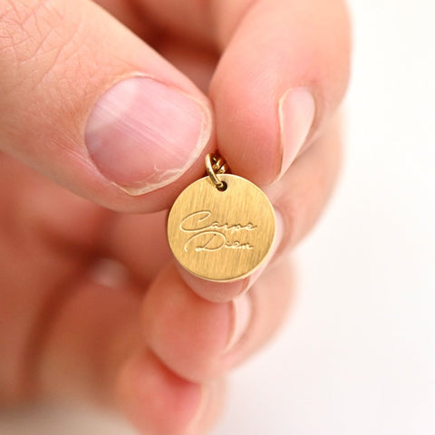 ‘Carpe Diem’ Engraved Charm - Camp Hollow