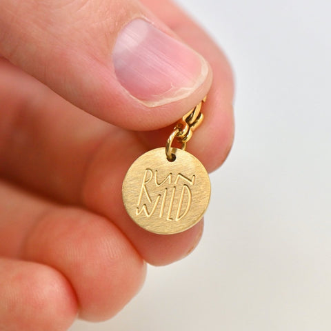 ‘Run Wild’ Engraved Charm - Camp Hollow