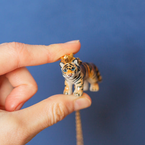 Tiger Necklace | Camp Hollow Ceramic Animal Jewelry