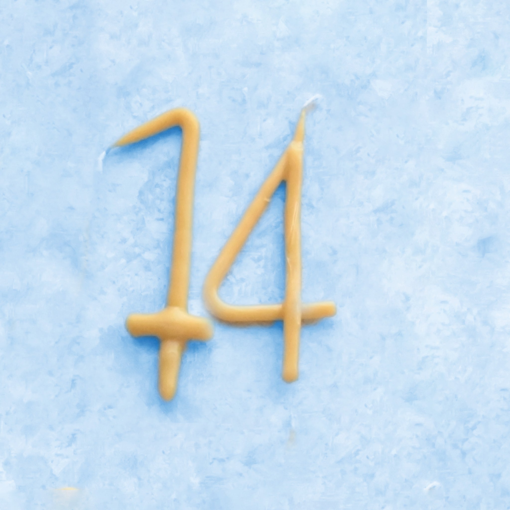 14th Birthday Beeswax Candle | Camp Hollow Number Party Natural Candles