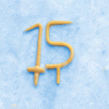 15th Birthday Beeswax Number Candle Set