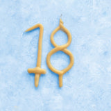 18th Birthday Beeswax Number Candle Set