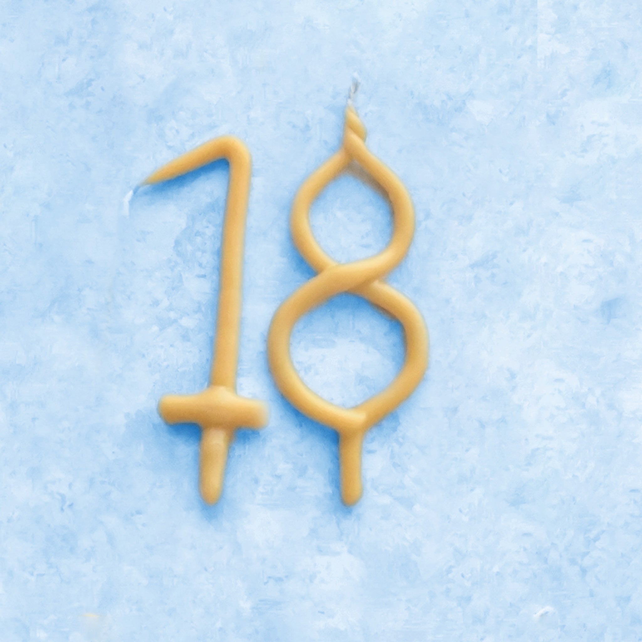 18th Birthday Beeswax Candle | Camp Hollow Number Party Natural Candles