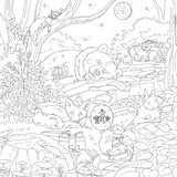 Forest After Slumber Party Coloring Page (Digital Download)