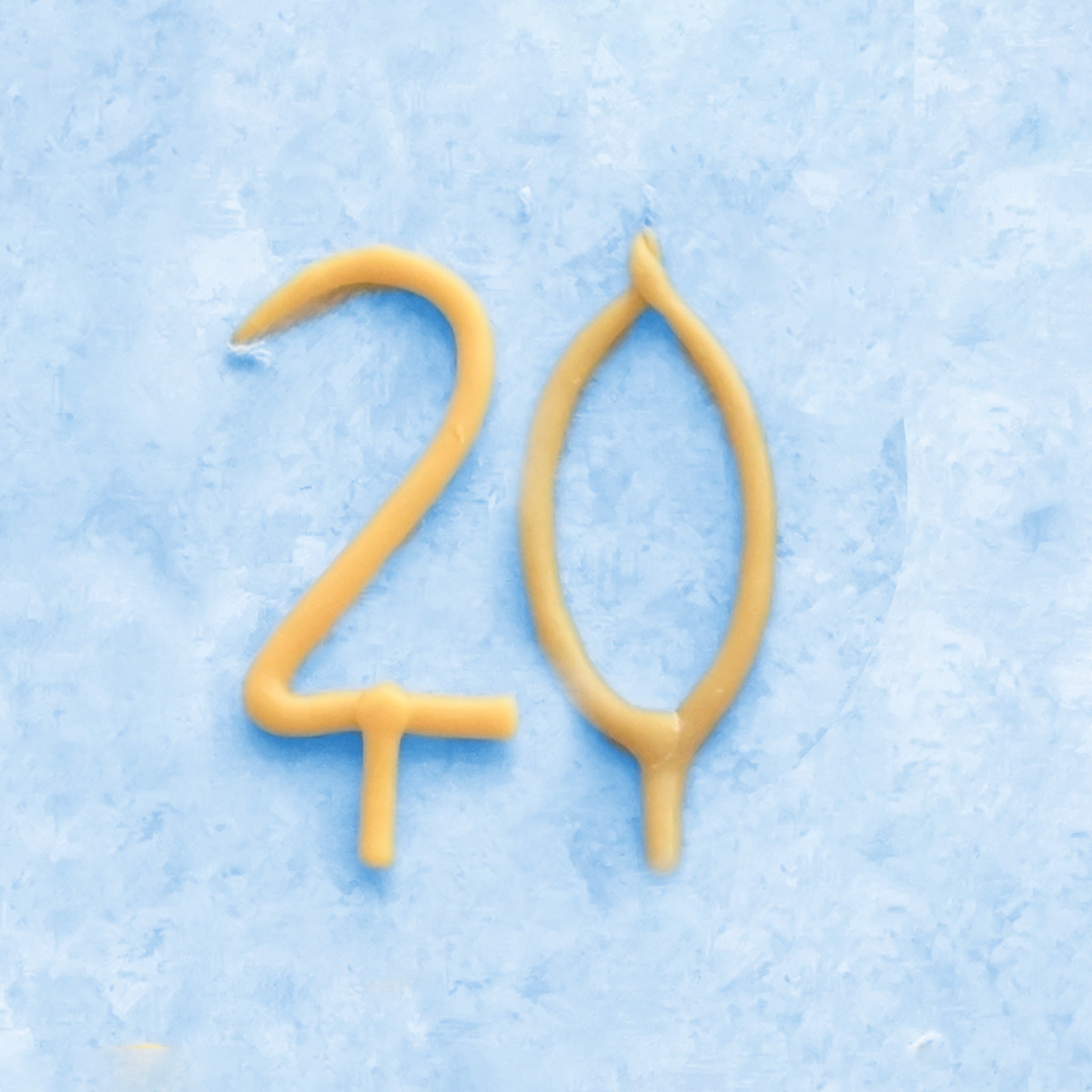 20th Birthday Beeswax Candle | Camp Hollow Number Party Natural Candles