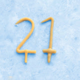21st Birthday Beeswax Number Candle Set