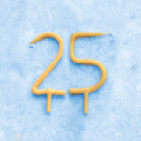 25th Birthday Beeswax Number Candle Set