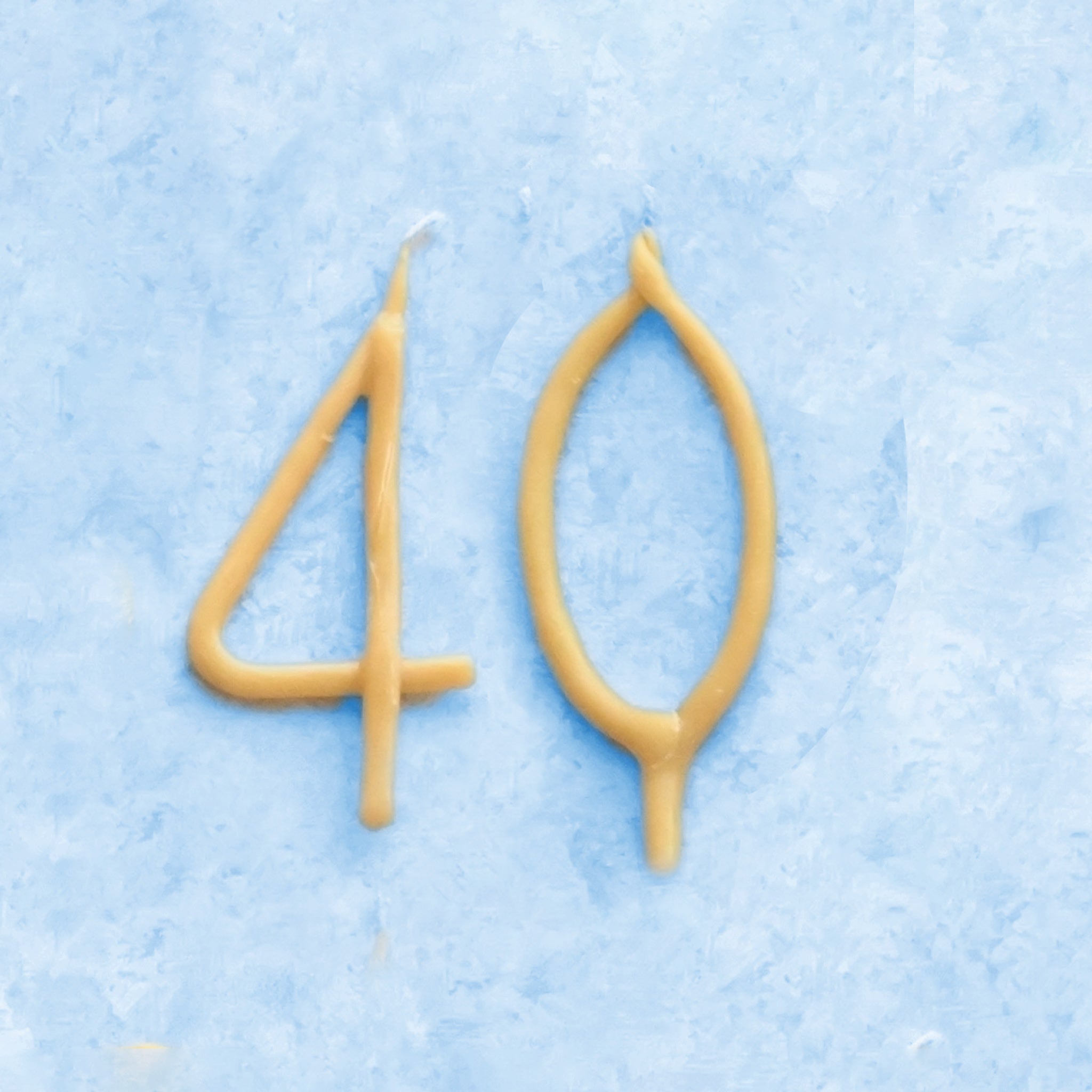 40th Birthday Beeswax Candle | Camp Hollow Number Party Natural Candles