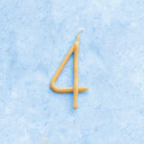 4th Birthday Beeswax Number Candle