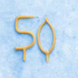 50th Birthday Beeswax Number Candle Set
