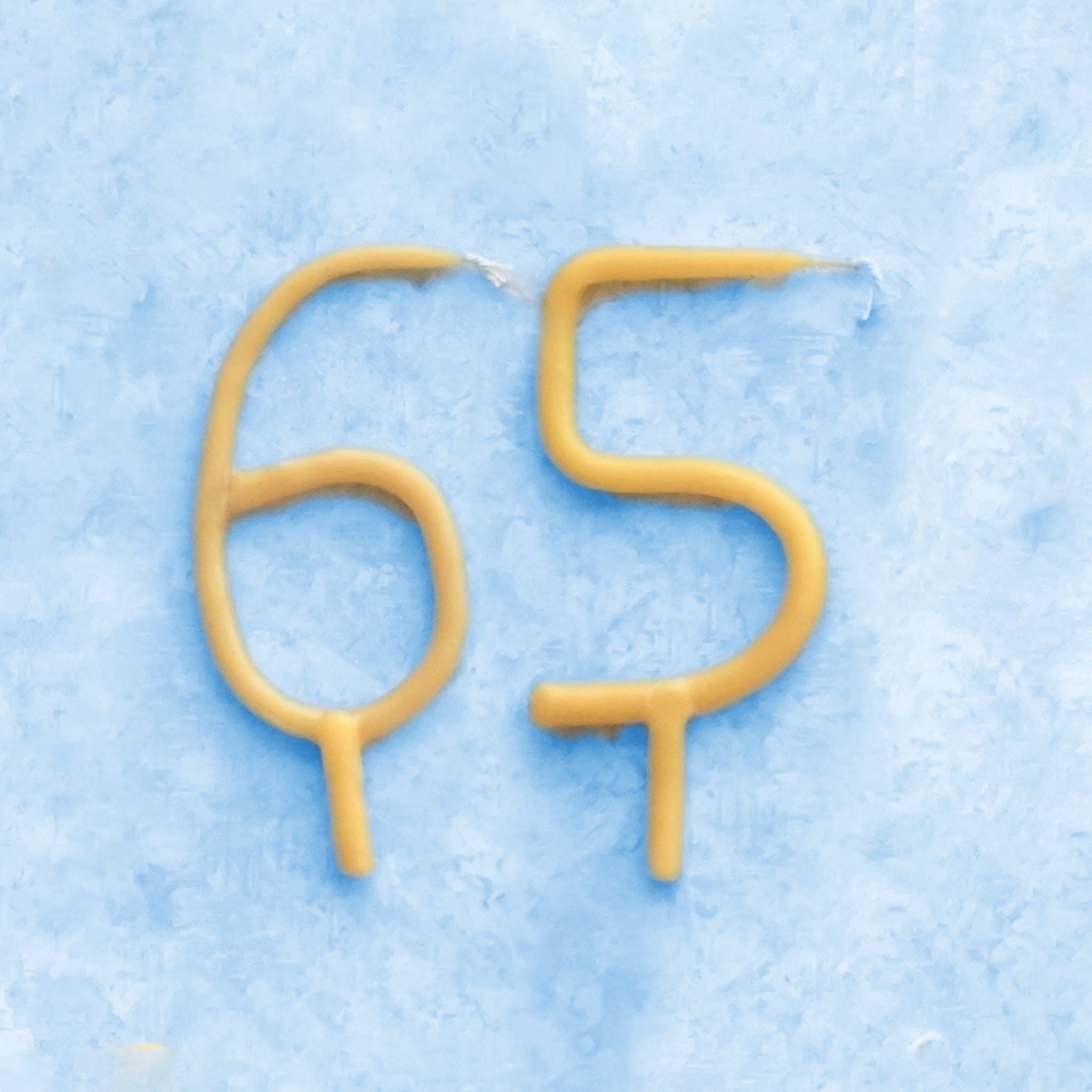 65th Birthday Beeswax Candle | Camp Hollow Number Party Natural Candles