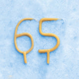 65th Birthday Beeswax Number Candle Set