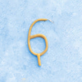 6th Birthday Beeswax Number Candle
