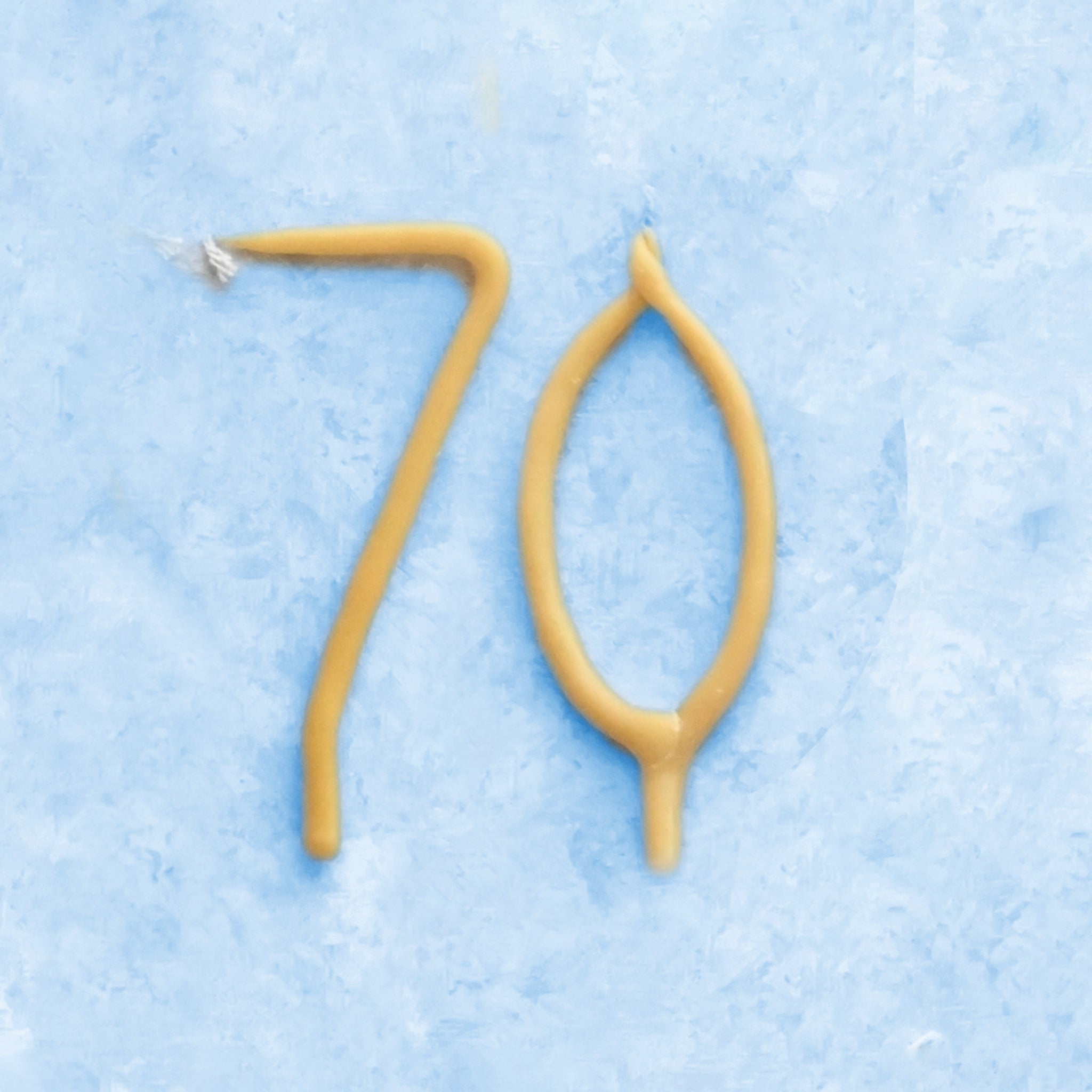 70th Birthday Beeswax Candle | Camp Hollow Number Party Natural Candles