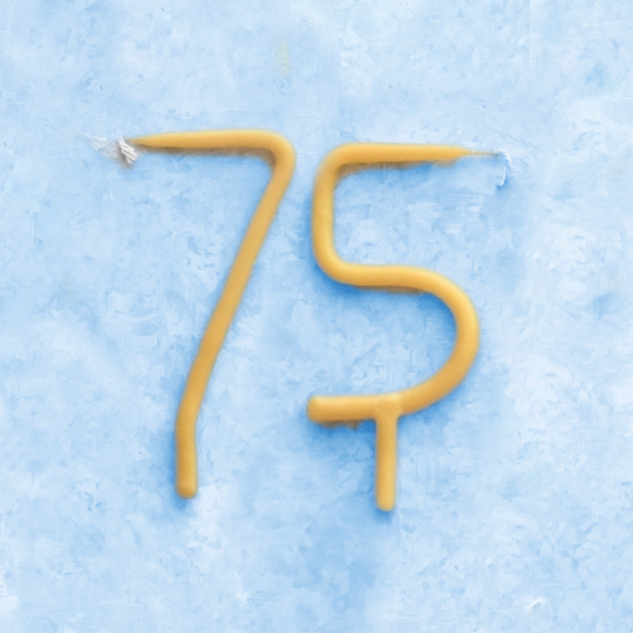 75th Birthday Beeswax Candle | Camp Hollow Number Party Natural Candles