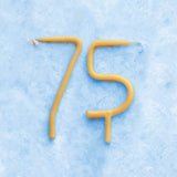 75th Birthday Beeswax Number Candle Set