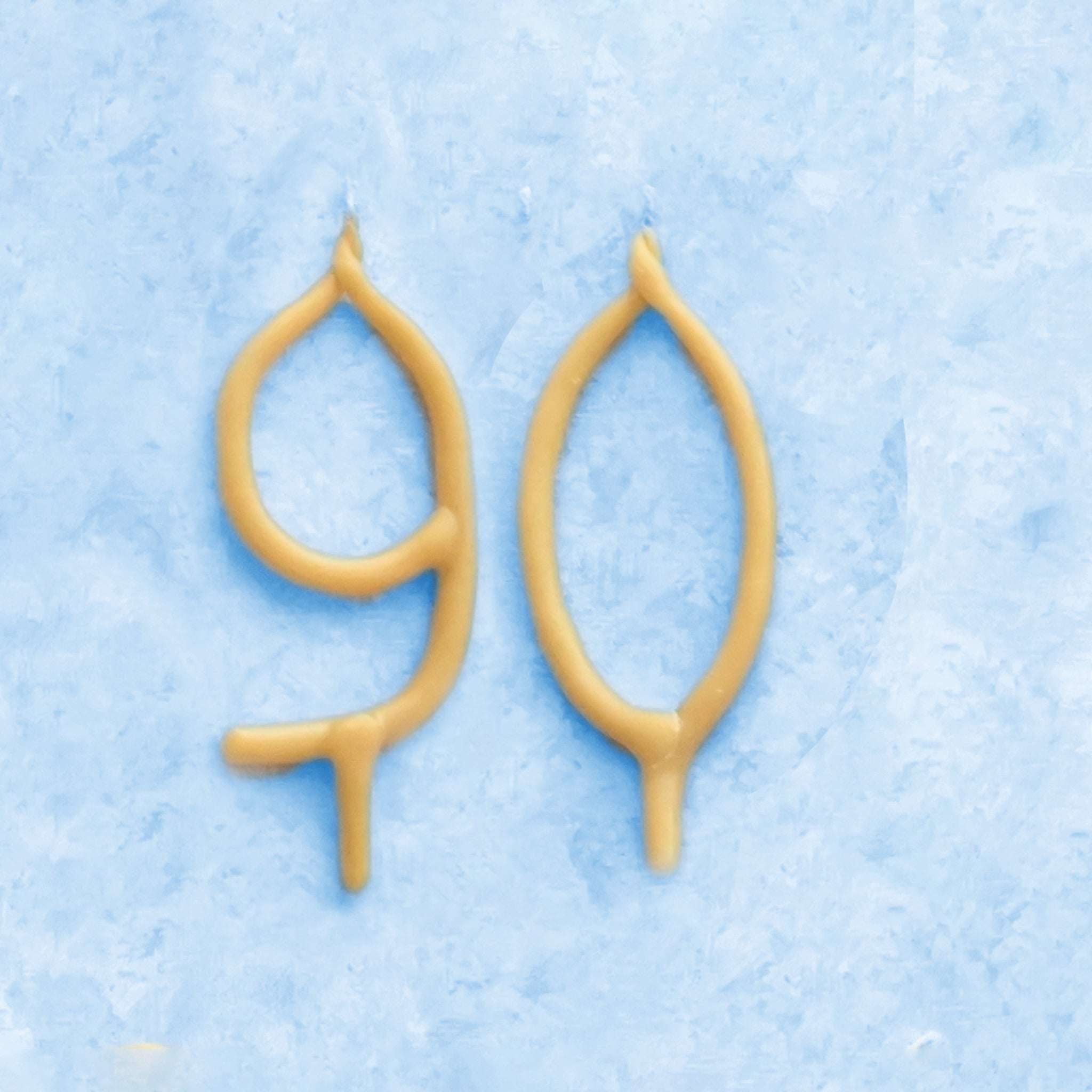 90th Birthday Beeswax Candle | Camp Hollow Number Party Natural Candles