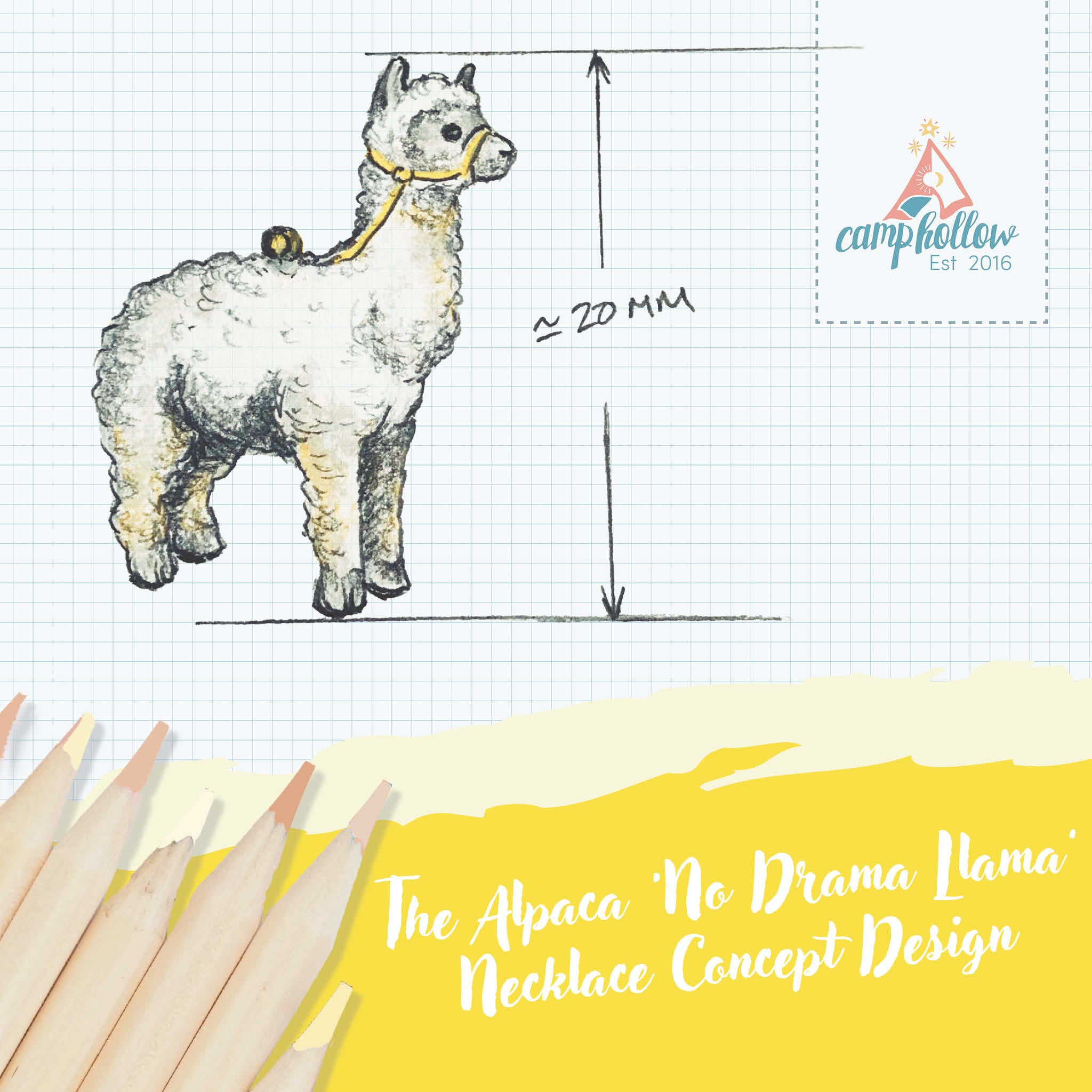 Alpaca 'No Drama Llama' Necklace