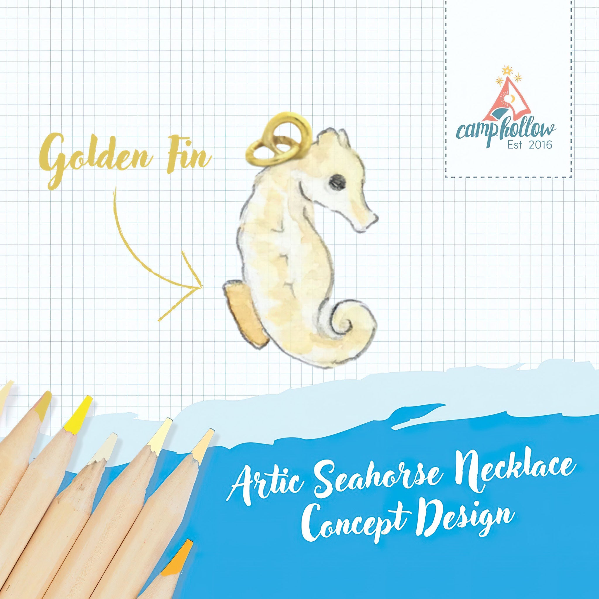 Seahorse Necklace | Camp Hollow Ceramic Animal Jewelry
