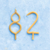Handmade Number Birthday Beeswax Candles