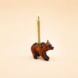 Bear Cake Topper | Porcelain Party Animal | Candle Holder