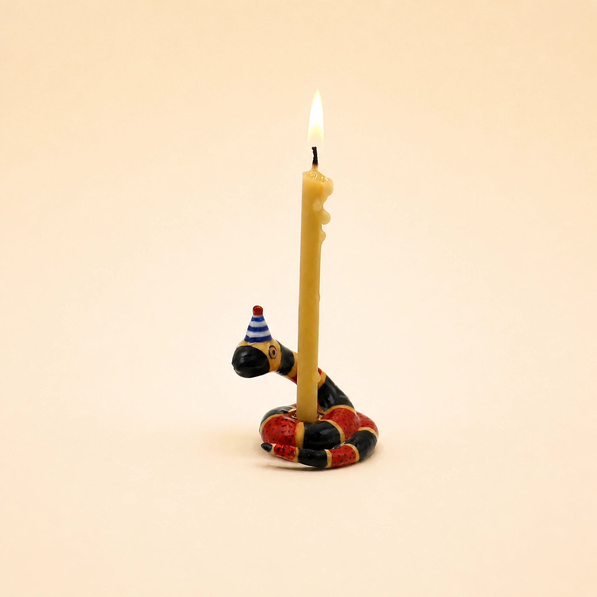 Coral Snake Cake Topper | Camp Hollow Porcelain Party Animal | Ceramic Candle Holder | Party Animal Birthday Decor | WotMC