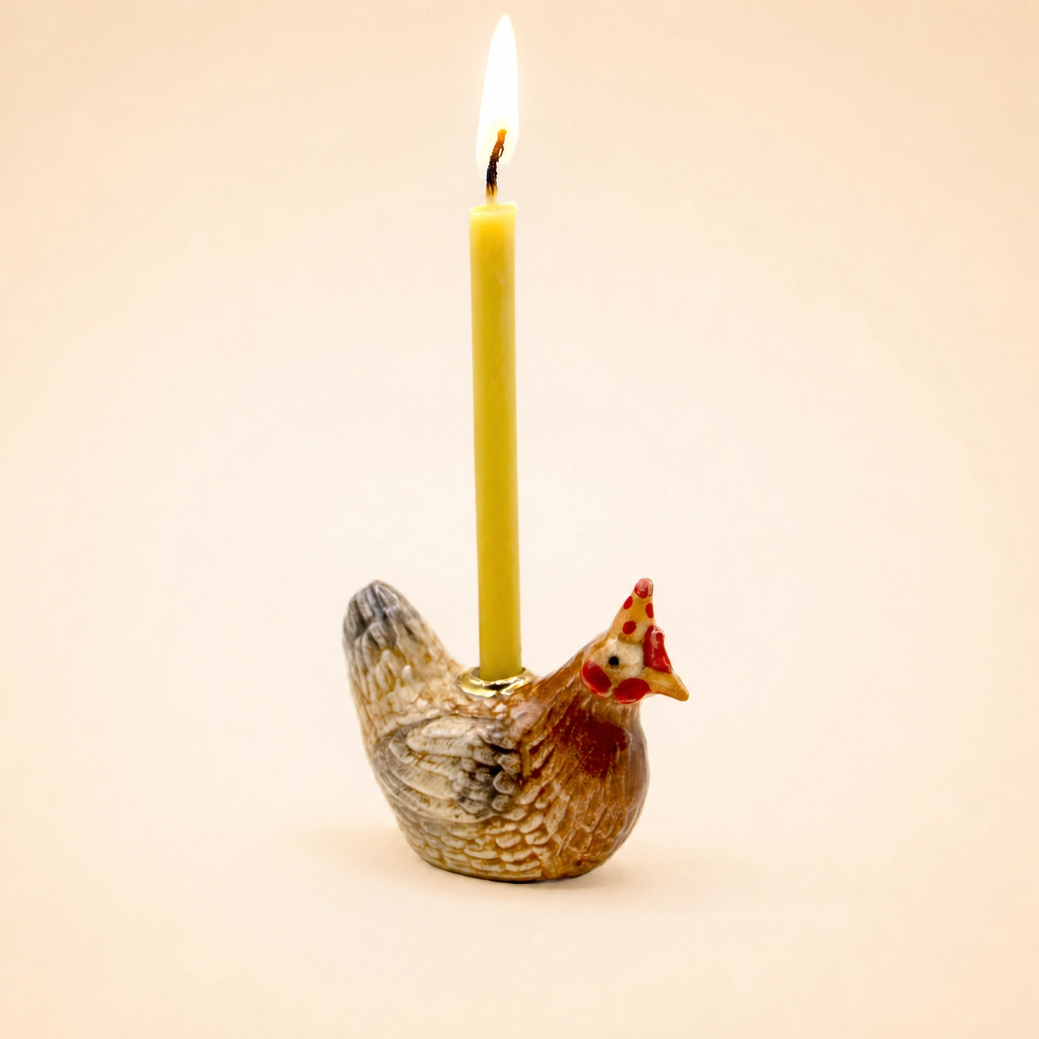 Rooster Cake Topper | Camp Hollow Porcelain Party Animal | Ceramic Candle Holder | Party Animal Birthday | Chinese Zodiac