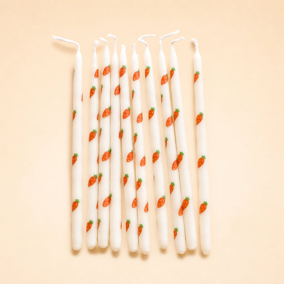 Carrot Pattern Candle Set (x10)
