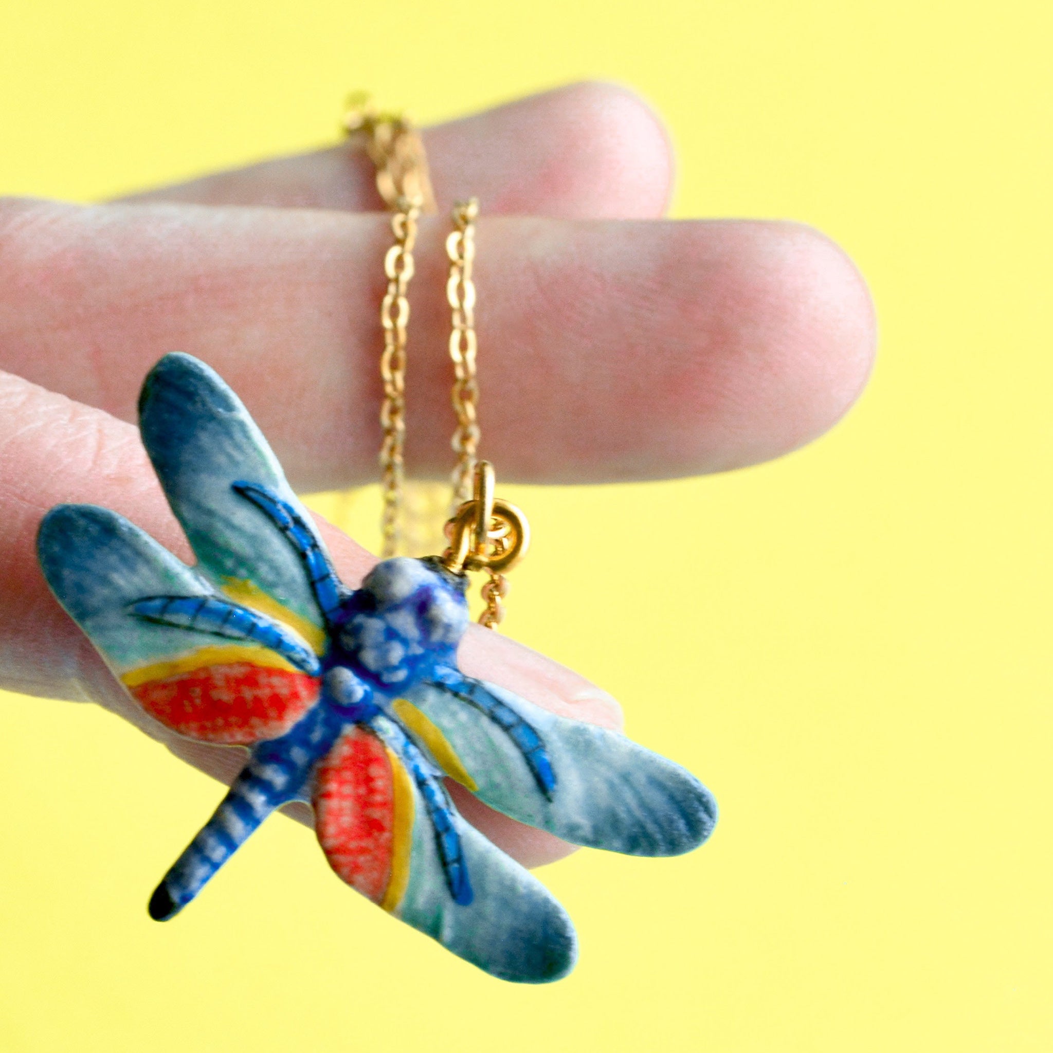 Dragonfly Necklace | Camp Hollow Ceramic Animal Jewelry