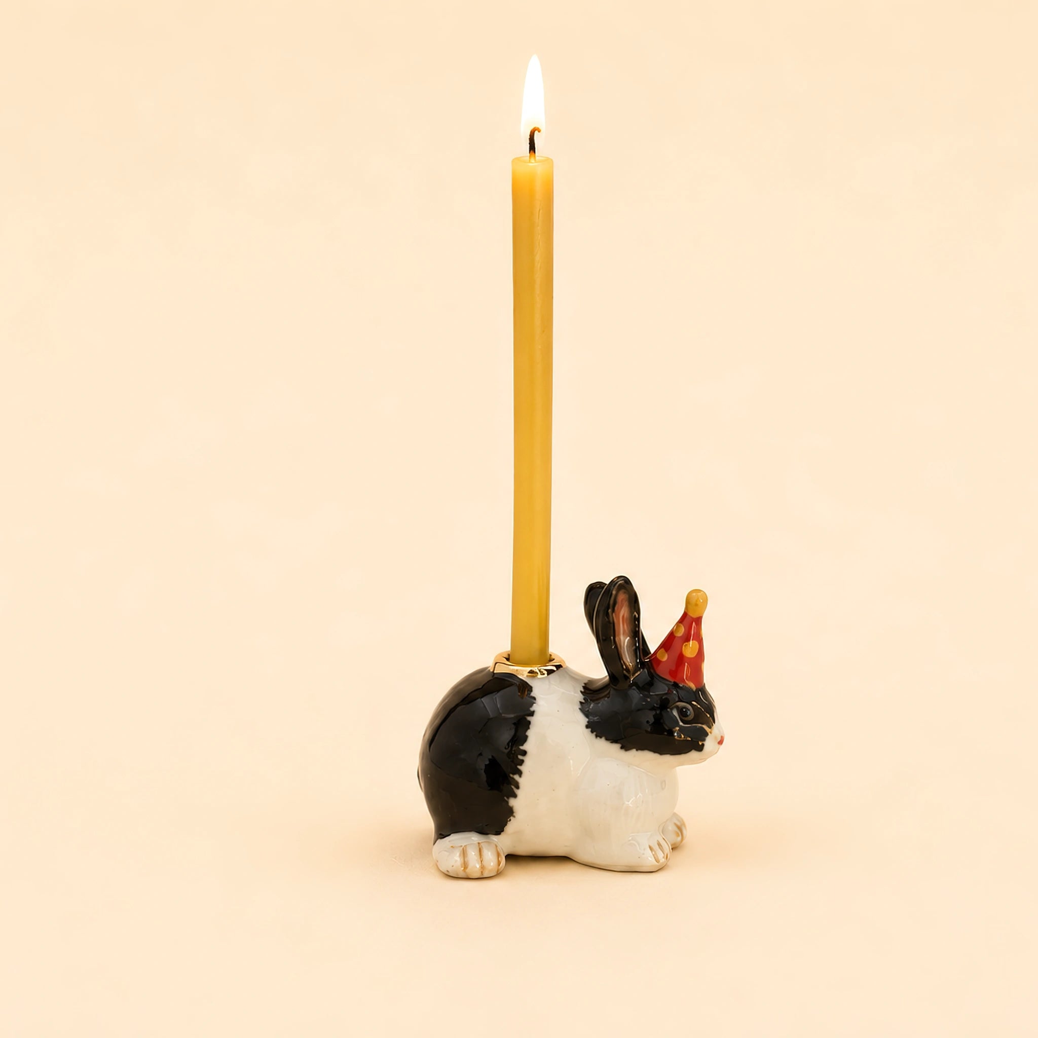 Dutch Bunny Cake Topper | Camp Hollow Porcelain Party Animal | Ceramic Candle Holder | Party Animal Birthday Decor | WotMC