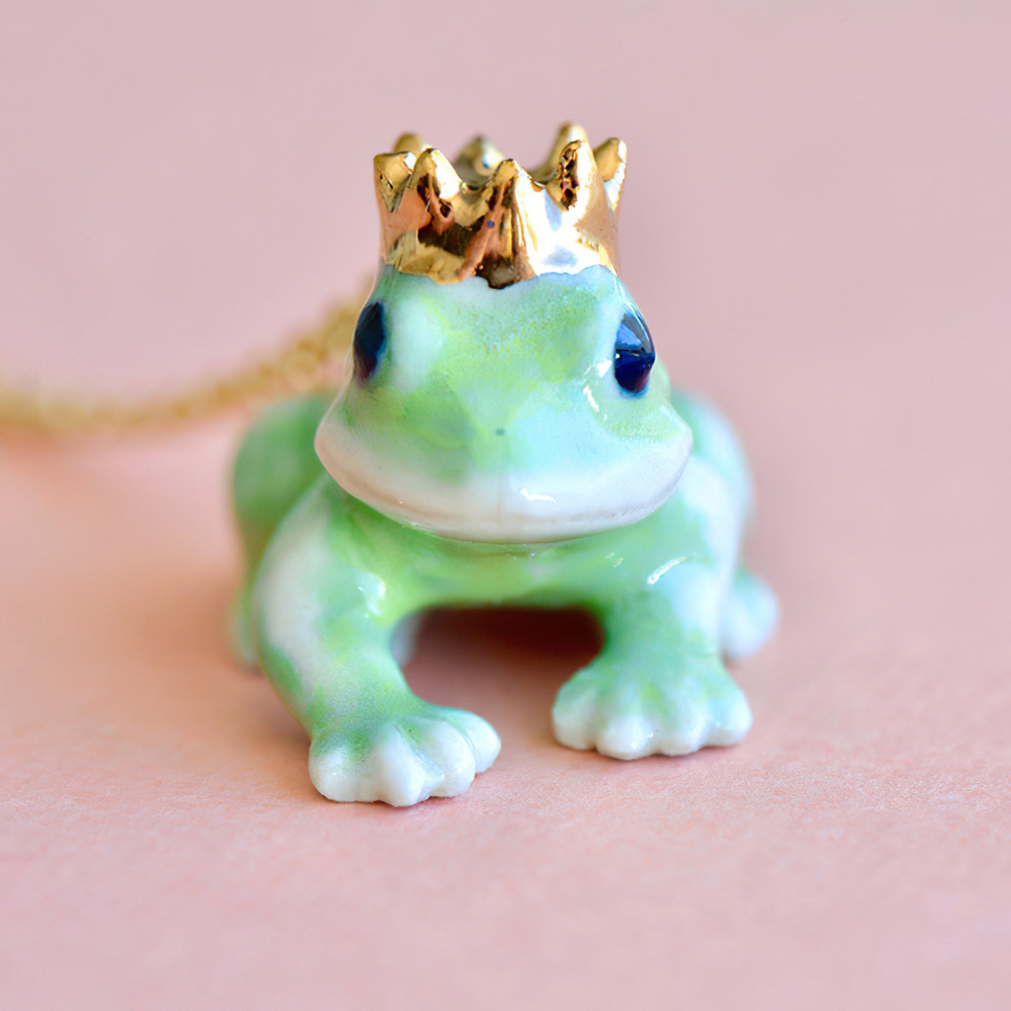 Frog Prince Pig Necklace | Camp Hollow Ceramic Animal Jewelry