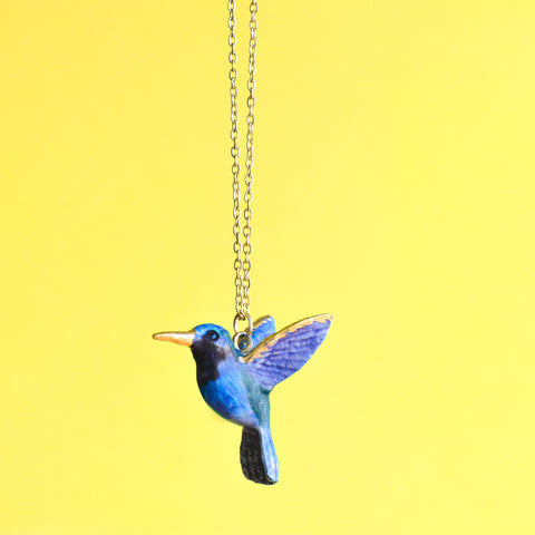 Hummingbird Necklace | Camp Hollow Ceramic Animal Jewelry