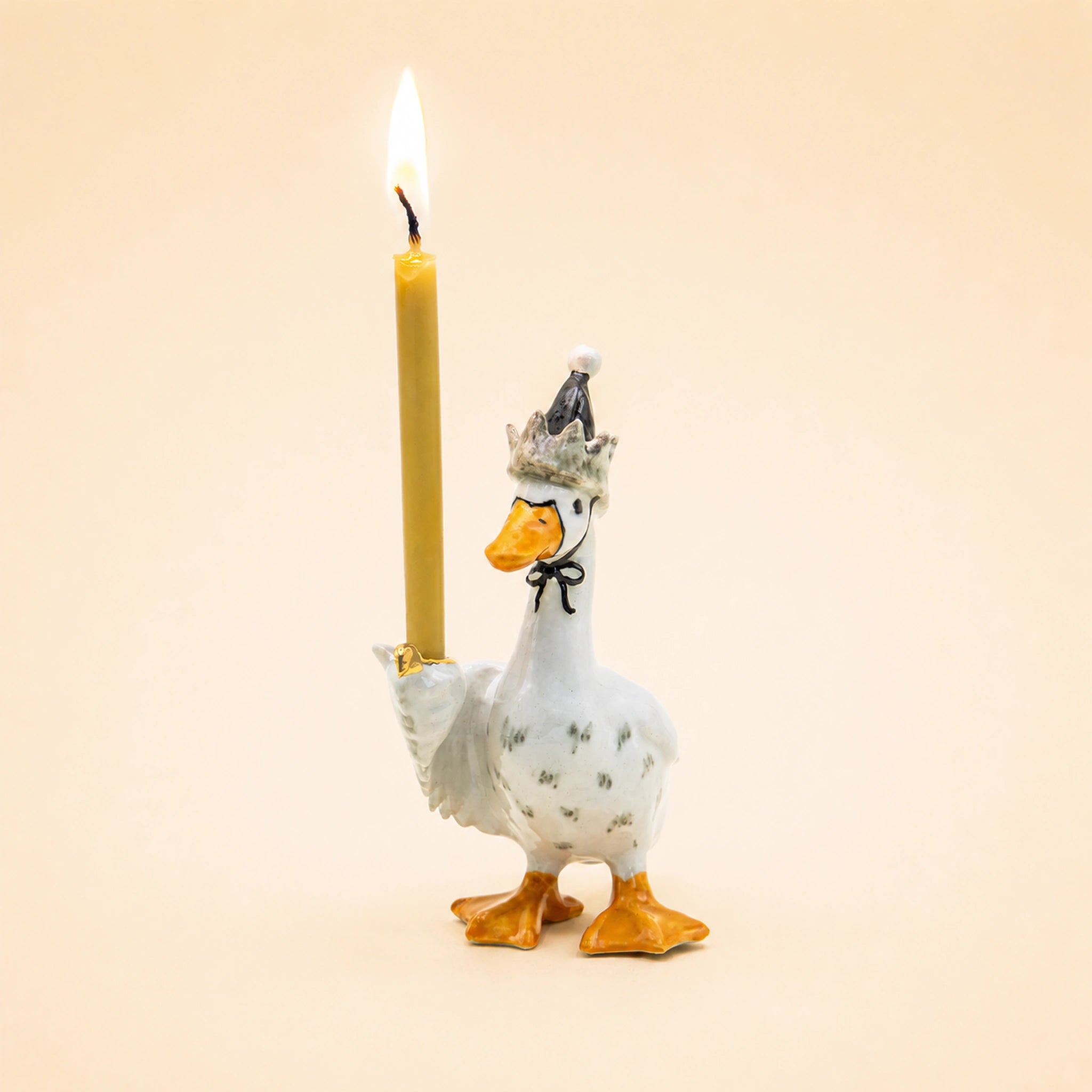 Goose Cake Topper | Camp Hollow Porcelain Party Animal | Goodnight Goose Ceramic Candle Holder | Party Animal Birthday Decor | Christmas Theme