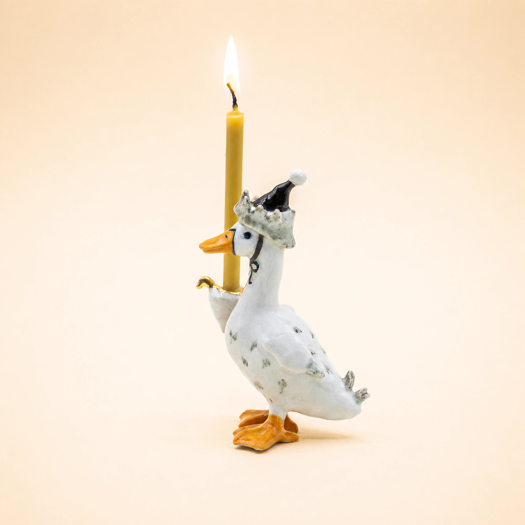 Goose Cake Topper | Camp Hollow Porcelain Party Animal | Goodnight Goose Ceramic Candle Holder | Party Animal Birthday Decor | Christmas 