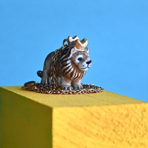 Lion Necklace | Camp Hollow Ceramic Animal Jewelry