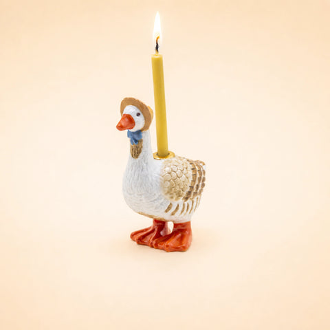 Mother Goose Cake Topper | Camp Hollow Porcelain Party Animal | Ceramic Candle Holder | Party Animal Birthday Decor | Baby Shower