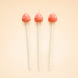 Orange Mushroom Candle Set (x3)