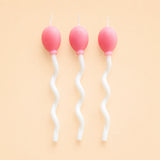 Pink Balloon Candle Set (x3)