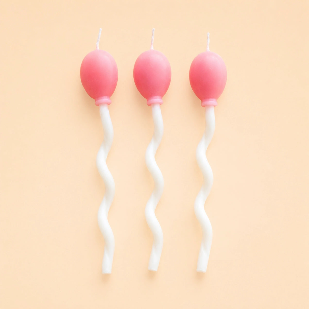 Pink Balloon Candle Set (x3)