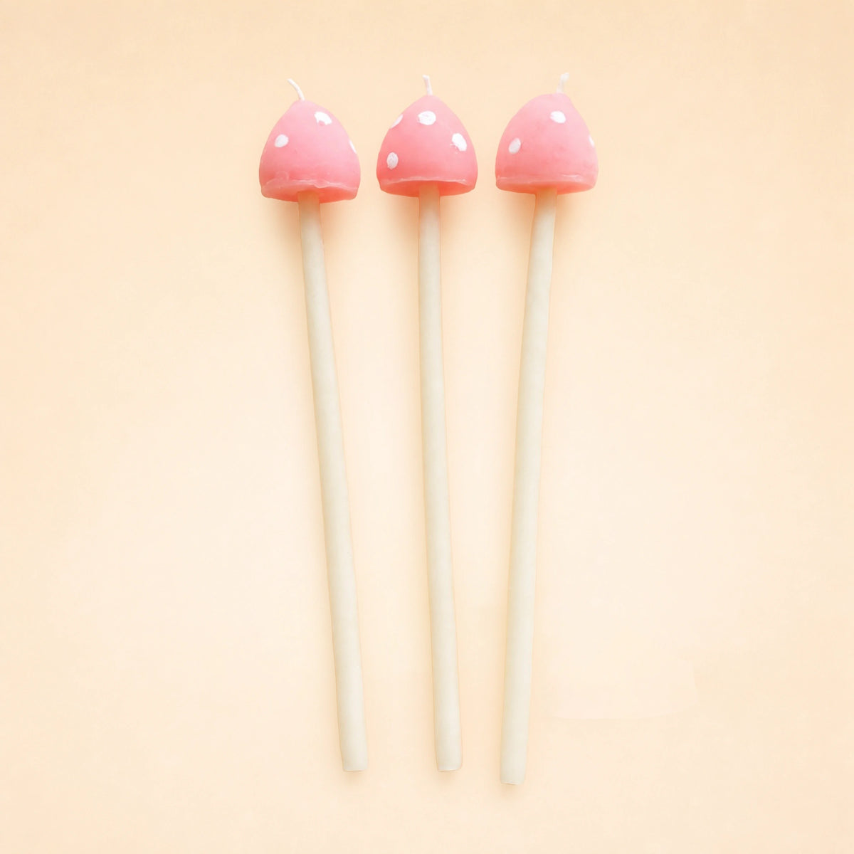 Pink Mushroom Candle Set (x3)